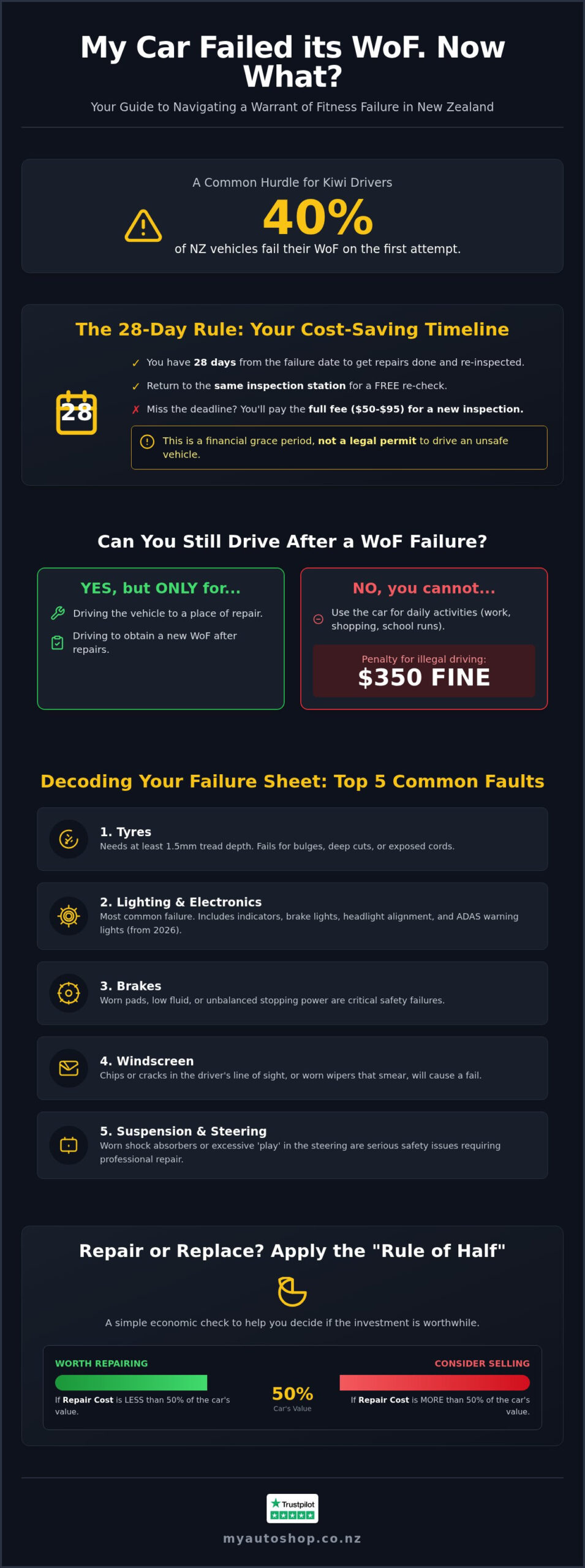 What to Do If Your Car Fails Its WoF: 2026 NZ Guide