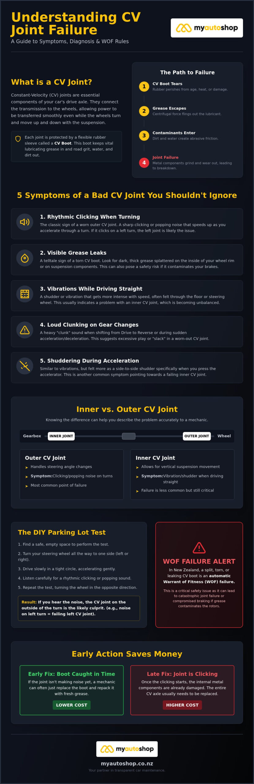 5 Signs of a Bad CV Joint: Is Your Car Safe to Drive? (2026 Guide)