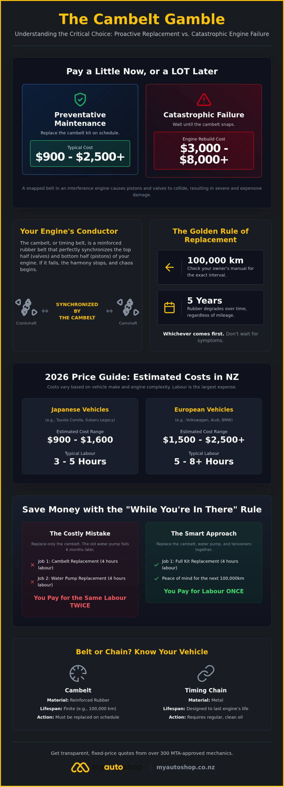 Cambelt Replacement Cost NZ: 2026 Price Guide & Expert Advice